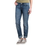 Mavi Kerry Indigo Cigarette Leg Jeans - Mid Rise, Stretch Cotton Blend (For Women)