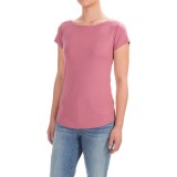 Workshop Republic Clothing Bateau Neck Shirt - Cotton-Modal, Short Sleeve (For Women)