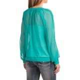 Roper Embroidered Georgette Peasant Blouse - Long Sleeve (For Women)