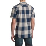 J.A.C.H.S. Large Indigo Check Shirt - Short Sleeve (For Men)