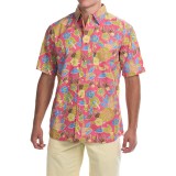 Vintage 1946 Washed Poplin Shirt - Button Front, Short Sleeve (For Men)