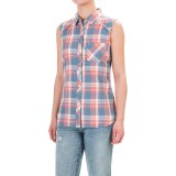 dylan Plaid Flannel Shirt - Sleeveless (For Women)