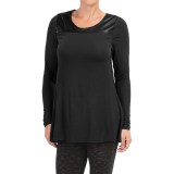 Lysse Keyhole Shirt - Faux Leather-Modal, Long Sleeve (For Women)
