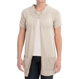 Brodie Cashmere Cardigan Sweater - Short Sleeve (For Women)