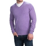Forte Cashmere Basic V-Neck Sweater (For Men)