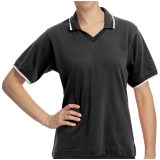 Cotton Pique Tipped Polo Shirt - Short Sleeve (For Women)