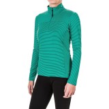 Eddie Bauer Striped Shirt - Zip Neck, Long Sleeve (For Women)