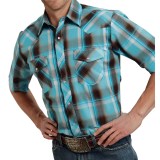 Roper Classic Plaid Shirt - Snap Front, Short Sleeve (For Men)