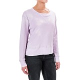 allen allen French Terry Burnout Wash Crop Top - Long Sleeve (For Women)