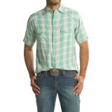 Ryan Michael Ombre Plaid Shirt - Snap Front, Short Sleeve (For Men)