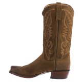 Lucchese Austin Comanche Calfskin Cowboy Boots - Oil Suede (For Men)