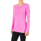 Pima Cotton Essential Crew Shirt - Long Sleeve (For Women)