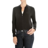 Magaschoni Modern Zip Cardigan Sweater - Silk and Cashmere (For Women)