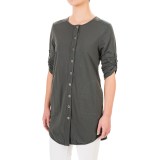Neon Buddha Sage Spirit Tunic Shirt - Stretch Cotton, 3/4 Sleeve (For Women)