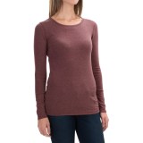 Cynthia Rowley Ribbed Scoop Neck Shirt - Pima Cotton-Modal, Long Sleeve (For Women)