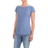 Workshop Republic Clothing Bateau Neck Shirt - Cotton-Modal, Short Sleeve (For Women)