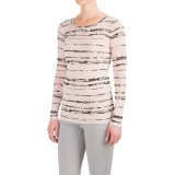 Philosophy Broken Stripe Shirt - Modal, Long Sleeve (For Women)