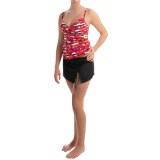 Jones New York Poppy Floral Tankini Set (For Women)