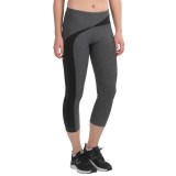 90 Degree by Reflex Wavy Panel Running Capris (For Women)