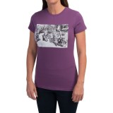 Barbour Printed Cotton Round Neck T-Shirt - Short Sleeve (For Women)