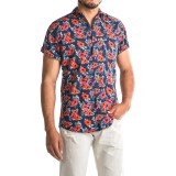 Drill Woven Printed Floral Shirt - Short Sleeve (For Men)