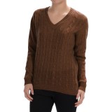 Johnstons of Elgin Cable-Knit Cashmere Sweater (For Women)