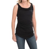 Drape-Neck Burnout Tank Top (For Women)