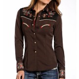 Panhandle Slim Retro Rio Vista Floral Shirt - Snap Front, Long Sleeve (For Women)