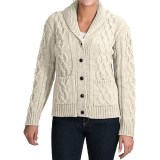 Peregrine by J.G. Glover Aran Shawl Collar Cardigan Sweater - Peruvian Merino Wool (For Women)