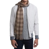 Raffi Plaid Woven Cashmere Scarf (For Men)