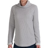 Textured Knit Shirt - Cowl Neck, Long Sleeve (For Women)