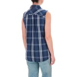 dylan Plaid Flannel Shirt - Sleeveless (For Women)