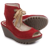 Fly London Yaffa Wedge Lace-Up Sandals (For Women)