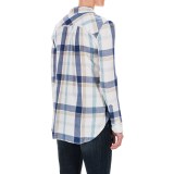 dylan Indigo Plaid Shirt Jacket - Long Sleeve (For Women)