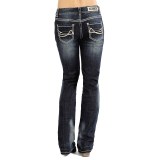 Rock & Roll Cowgirl Curved Line Pocket Boyfriend Jeans (For Women)