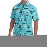 Vintage 1946 Washed Poplin Shirt - Button Front, Short Sleeve (For Men)
