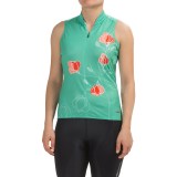 SUGOi Floral Cycling Jersey - UPF 20, Zip Neck, Sleeveless (For Women)