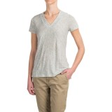 Kenar Heathered Linen Shirt - V-Neck, Short Sleeve (For Women)