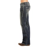 Rock & Roll Cowgirl Pyramid Stud Jeans - Low Rise, Bootcut (For Women)