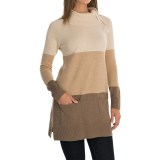 Eight Eight Eight Asymmetric Tunic Sweater - Zip Neck, Fine Gauge Cotton (For Women)