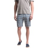 Chase Edward Cotton Plaid Shorts (For Men)