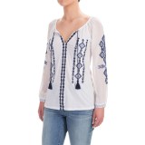 Lucky Brand Embroidered Shirt - 3/4 Sleeve (For Women)