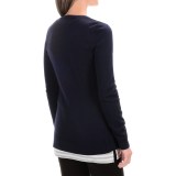 Tahari Front Buckle Cardigan Sweater - Merino Wool (For Women)