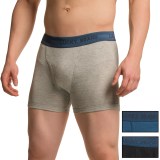 Lucky Brand Solid Cotton Boxer Briefs - 3-Pack (For Men)