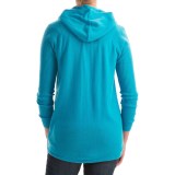 Forte Cashmere Ribbed Sleeve Cashmere Hoodie - Full Zip (For Women)