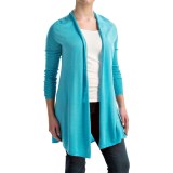 Forte Cashmere Swing Back Cardigan Shirt - Merino Wool-Silk, Long Sleeve (For Women)