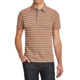 NAU To-Polo-Gy Stripe Polo Shirt - Organic Cotton, Short Sleeve (For Men)