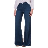 Wide-Leg Denim Pants - Cotton-Modal (For Women)