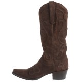 Lane Boots Embossed Applique Cowboy Boots - Snip Toe (For Women)
