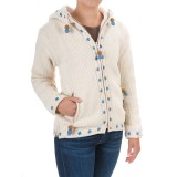 Laundromat Flower Wool Hoodie - Fleece Lined, Full Zip (For Women)